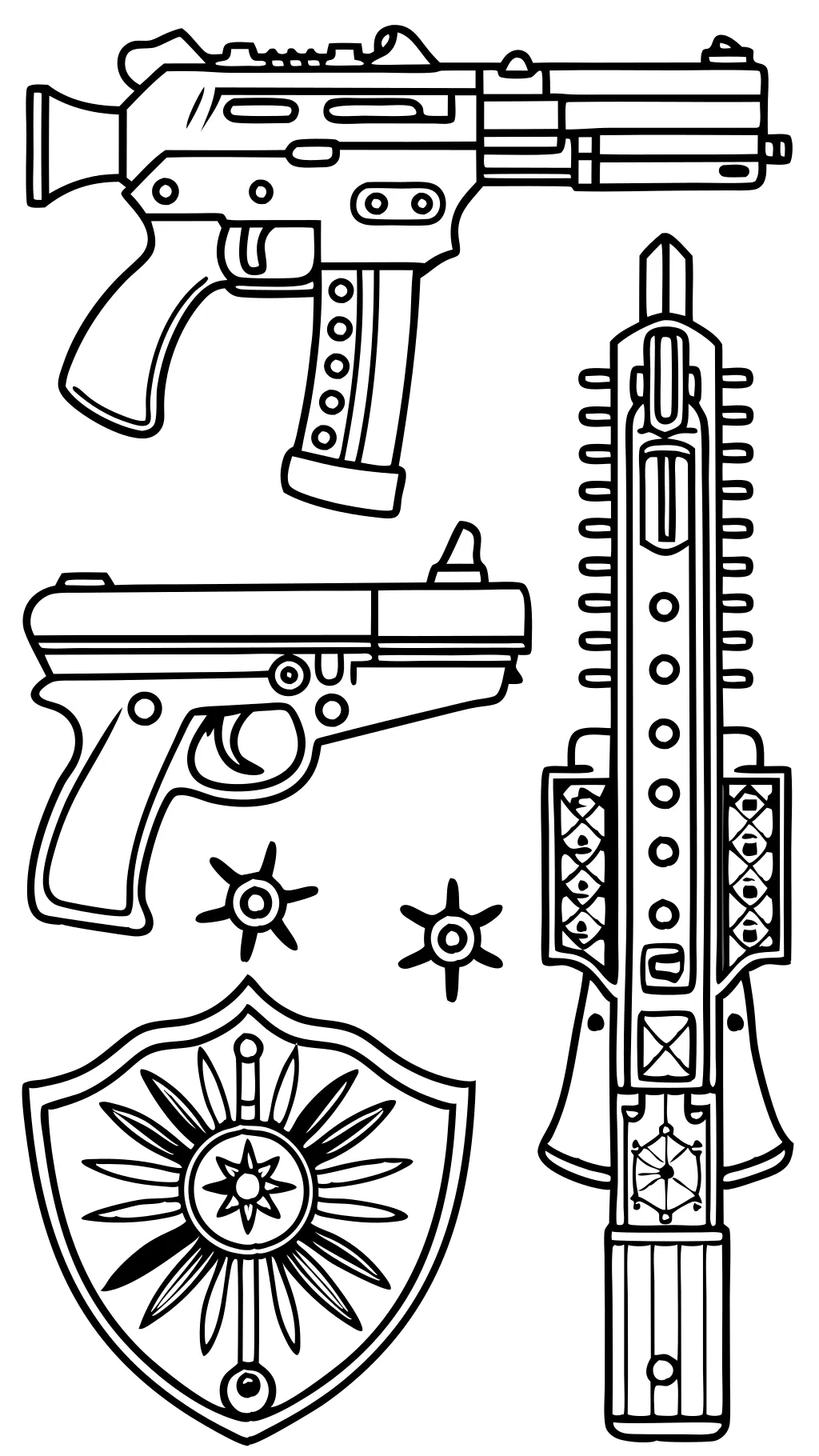 guns coloring pages